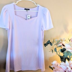 Lavender sleeved blouse